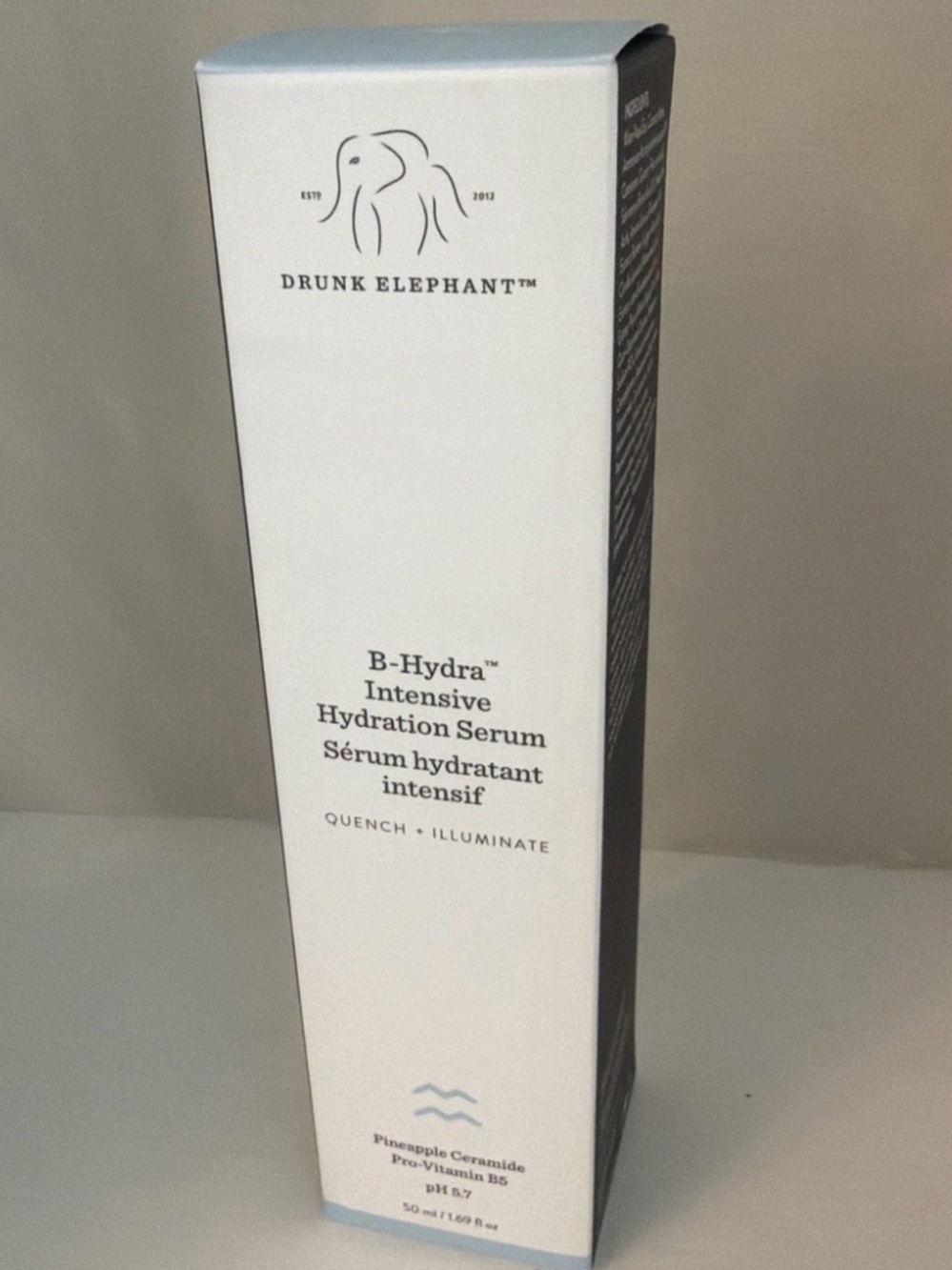 Drunk Elephant B-Hydra Intensive Hydration Serum — White and Black Accents